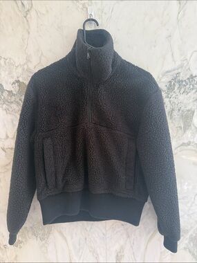Varley Black Sherpa Half-Zip Jacket women’s